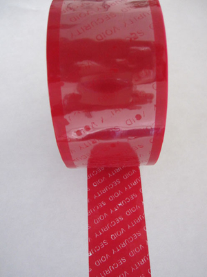 Red Stainless Steel Secuity Seal Tape With Printing  Words For Coated BOPP Bags